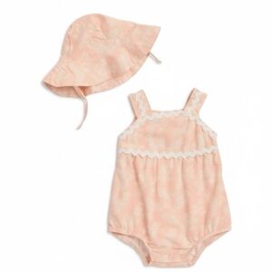 Nicole Miller Ric Rac Bubble Romper & Sunhat
Set